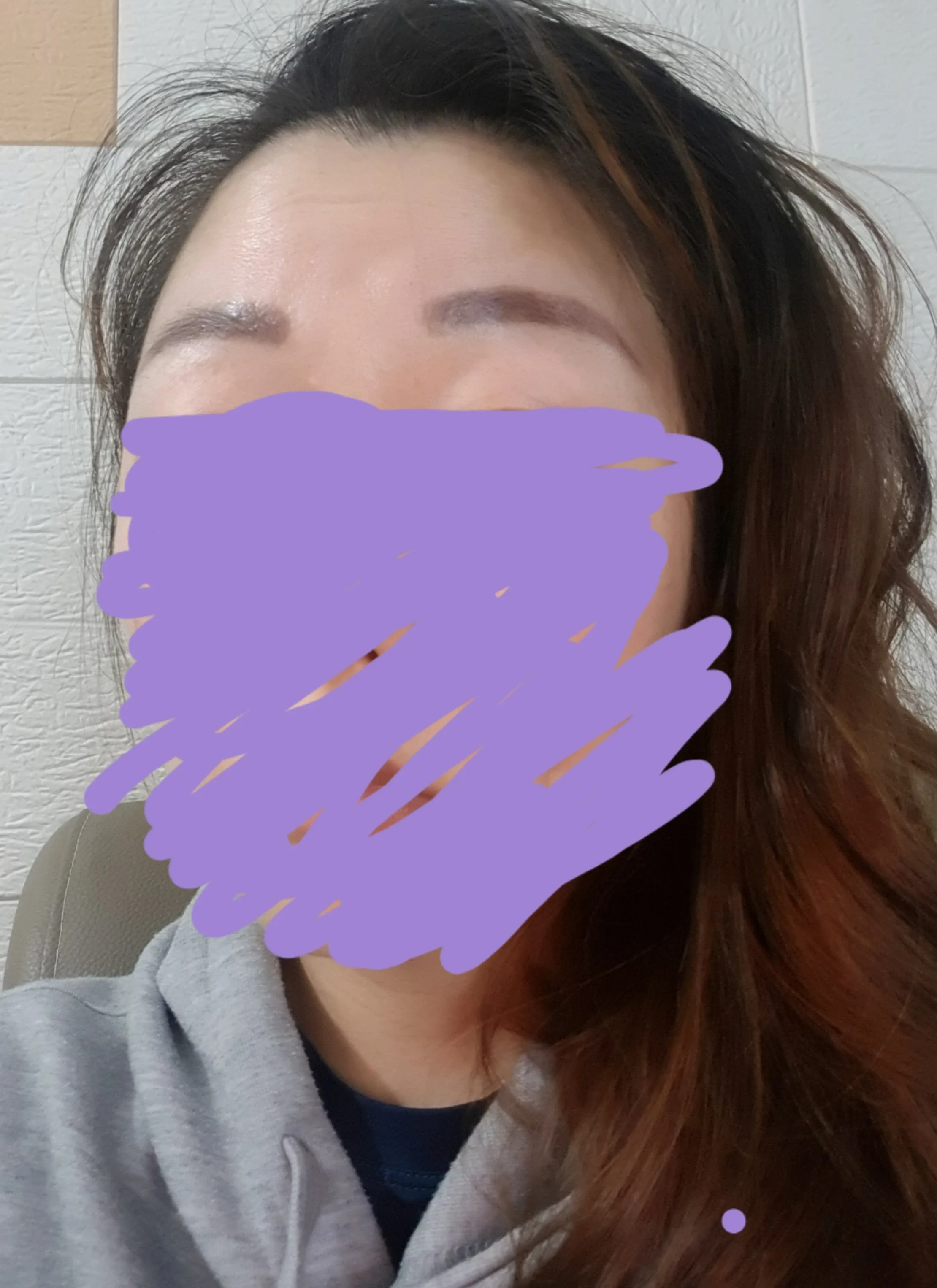 시술 전 — 안개눈썹 리터치 무제한 이벤트
