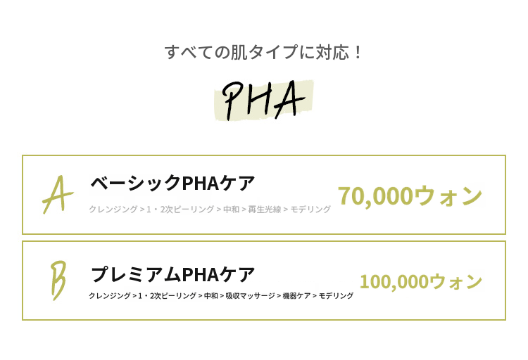 輝く陶器肌 PHA 水光ピーリング