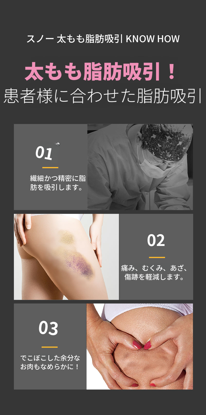 大容量太もも脂肪吸引