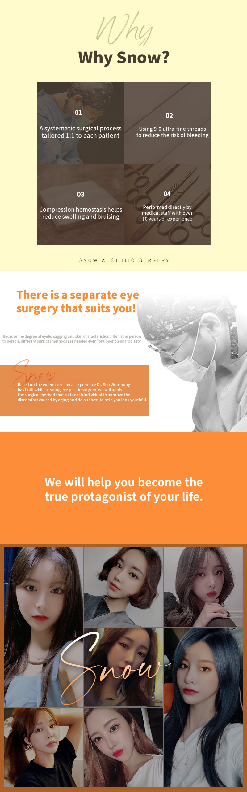 Snow Lower Eyelid Fat Repositioning