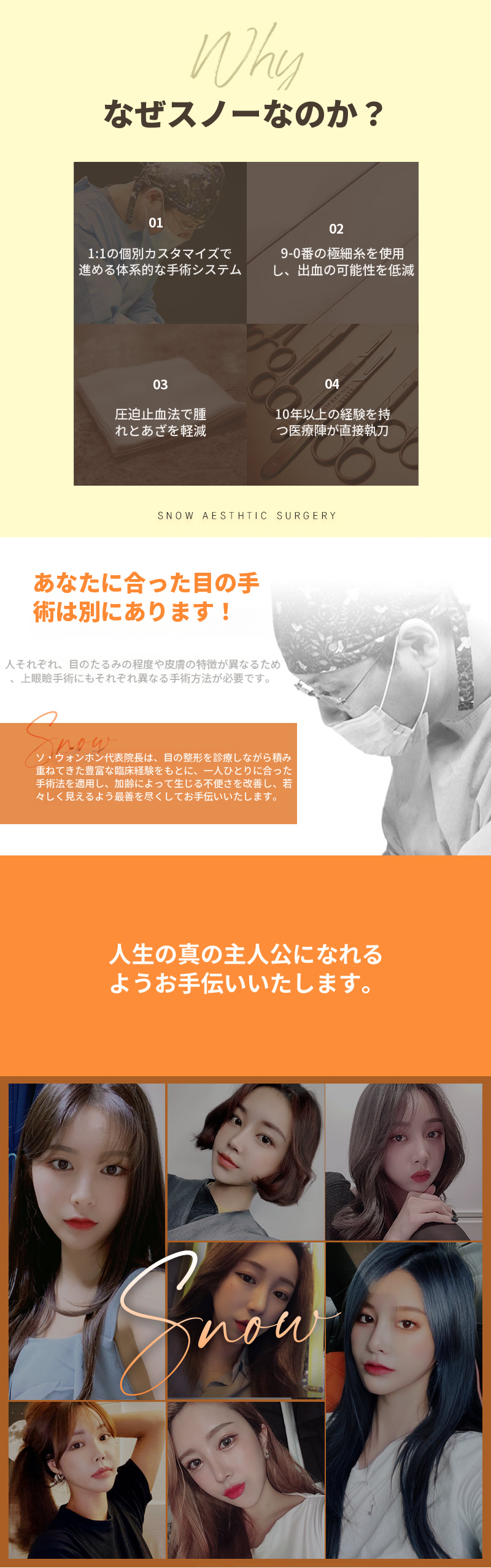 スノー下まぶた脂肪移動