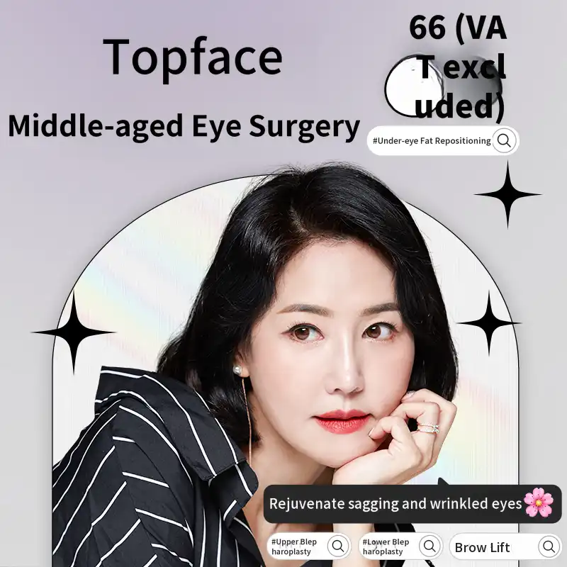 TopFace➰Middle-Aged Eye Surgery #UpperBlepharoplasty #LowerBlepharoplasty