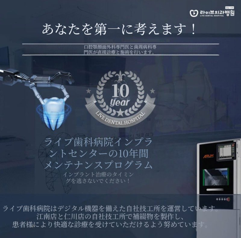国産正規品・簡単な骨移植込みの全顎インプラント