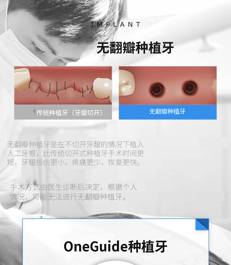 国产正品包含简单骨移植的全口植牙