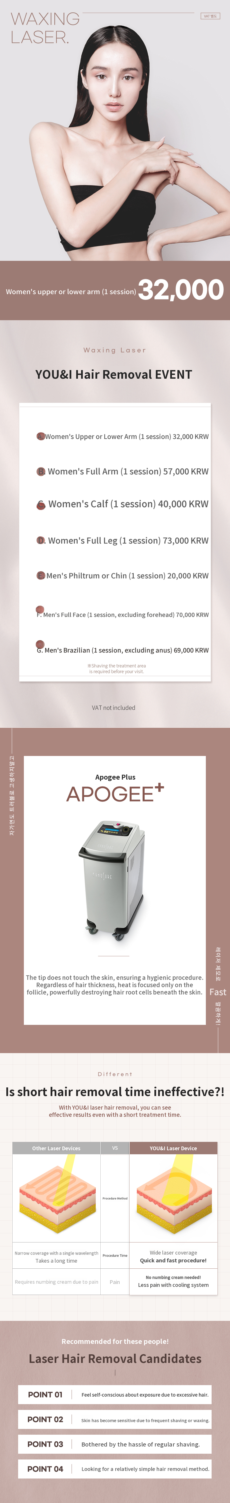 Dasan) Female and male clean hair removal