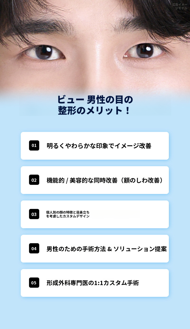 ❤️ビュー❤️男性の目の整形