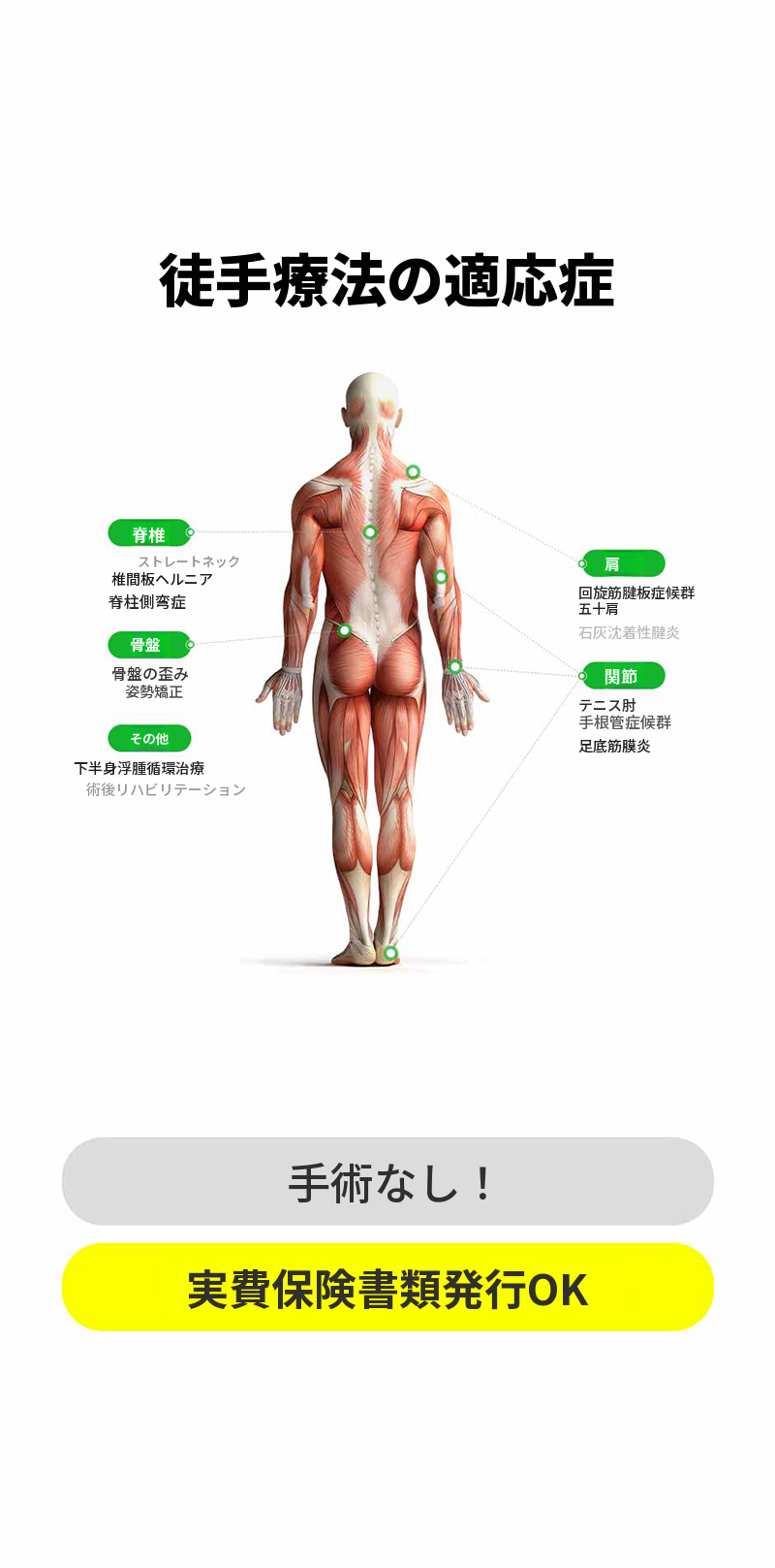 痛みの原因を改善する手技療法