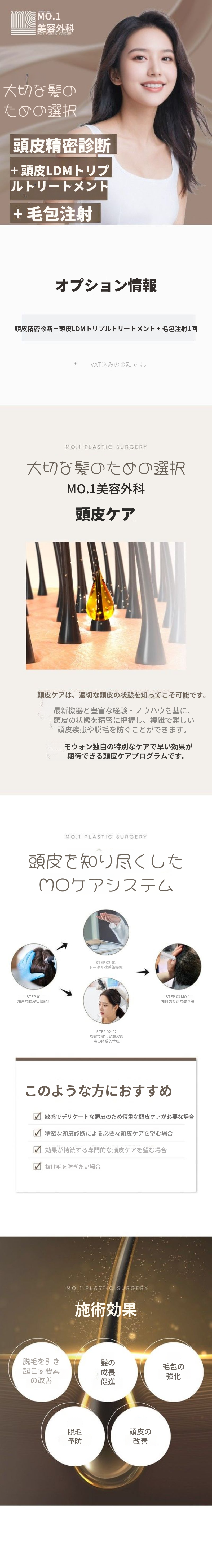 頭皮精密診断＋頭皮LDM＋毛根注射