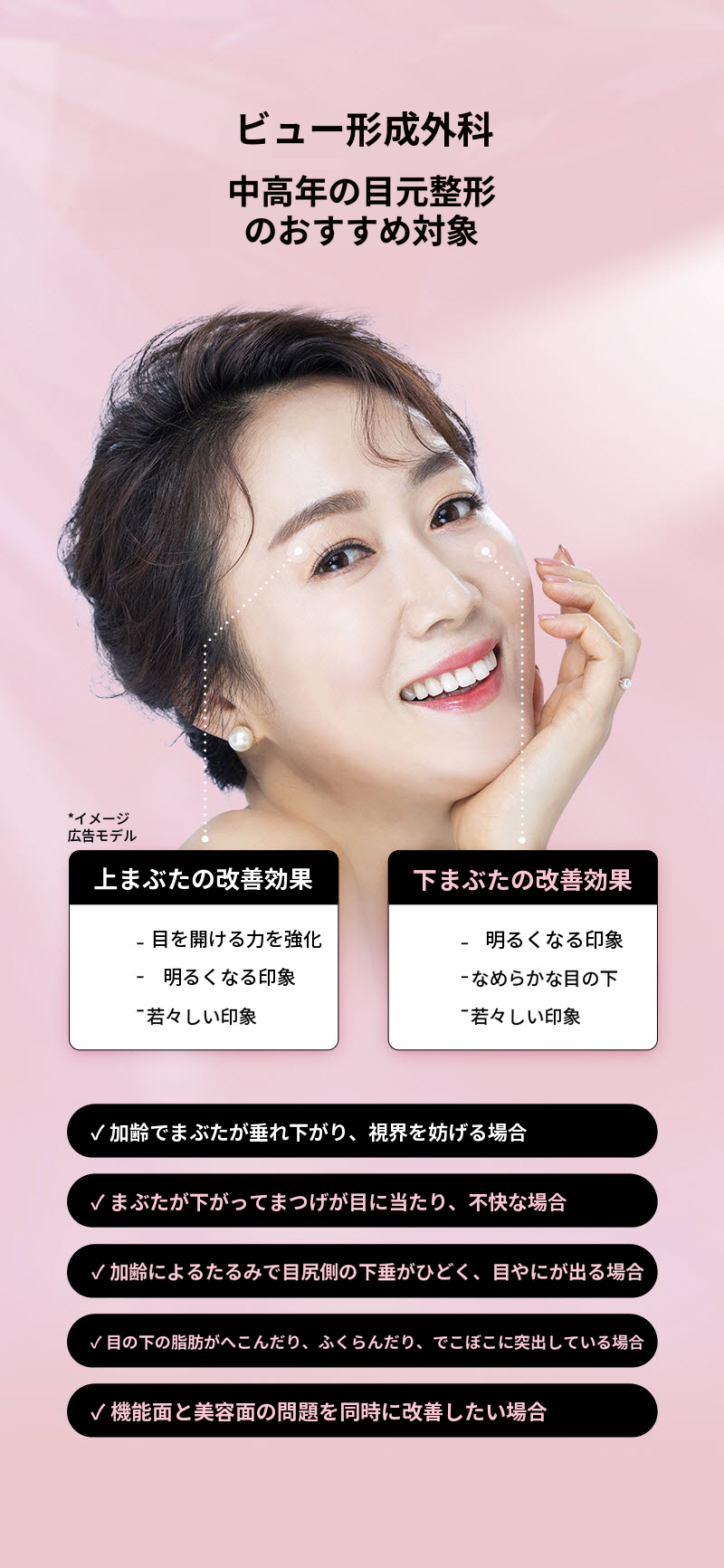 ❤️ビュ❤️中年の目の整形