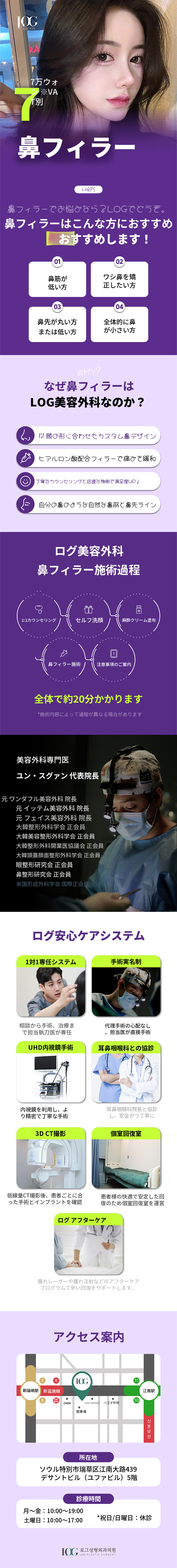 ログ 鼻フィラー