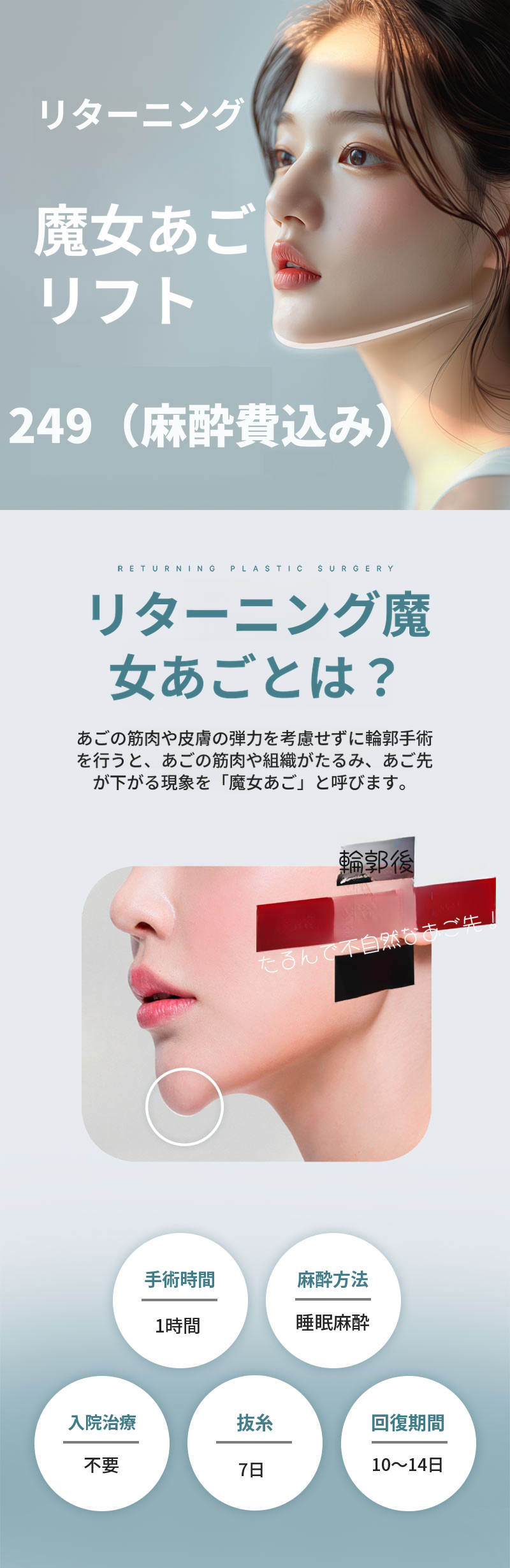 リターニング 魔女あごリフト