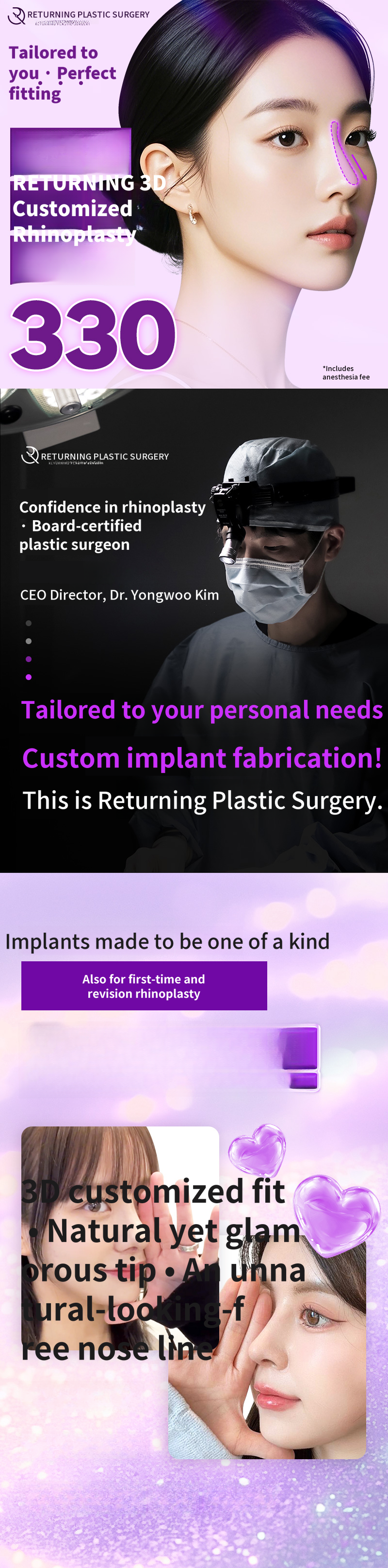 Returning 3D Fit Me Custom Implant