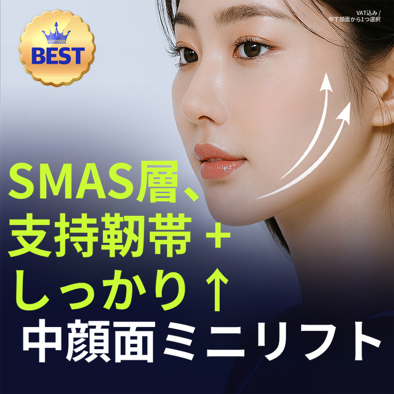 正しいミニフェイスリフト SMAS層剥離と支持靭帯