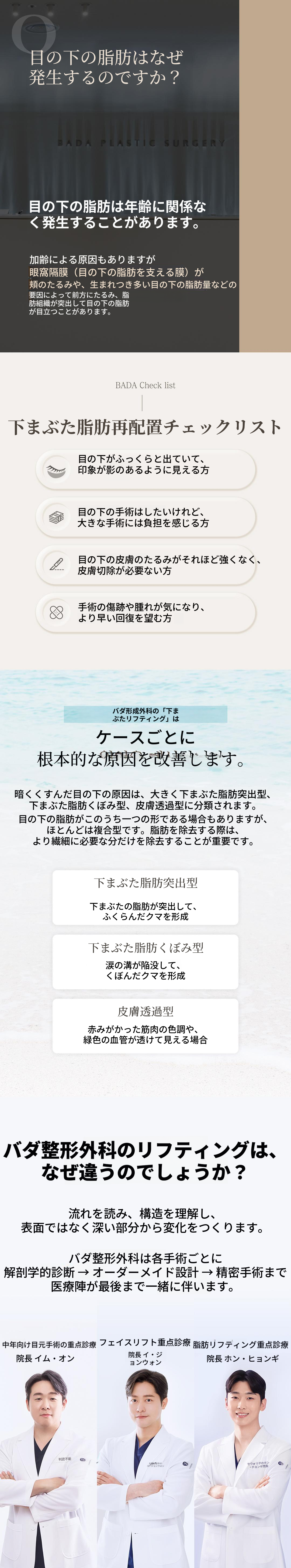 目の下脂肪再配置 目の下のくぼみ、目の下の突出の悩み別ソリューション