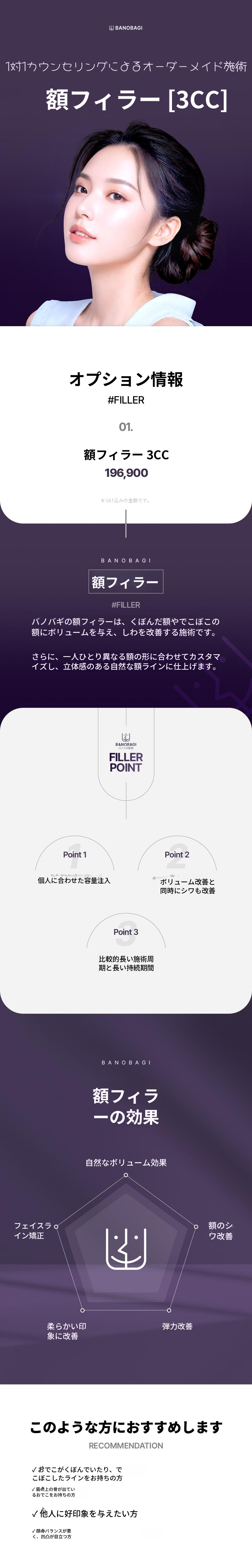 大容量 おでこフィラー 3CC
