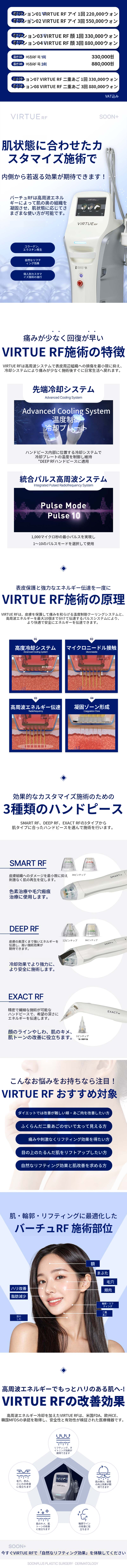 スンプラス バーチュRFレーザー リフティング