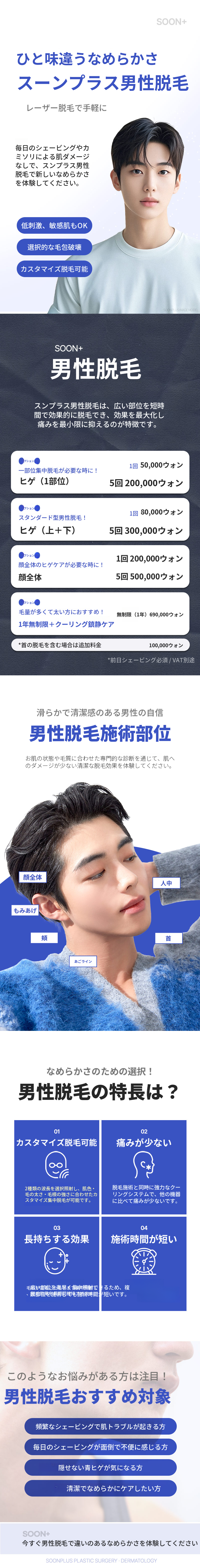 スンプラス男性脱毛