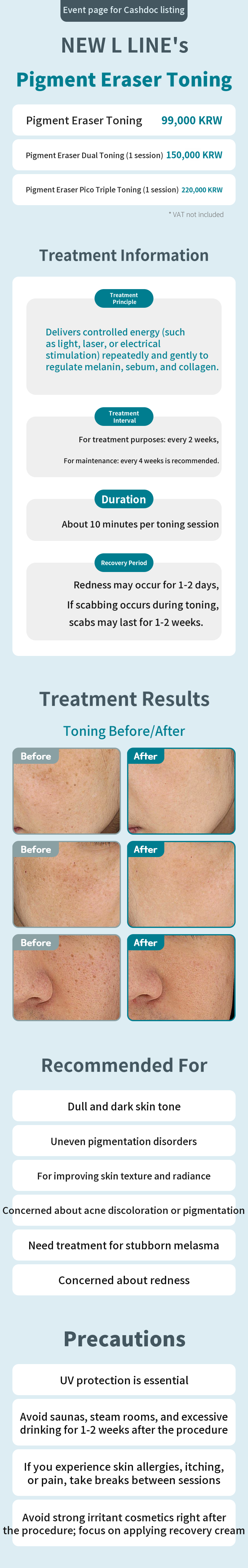 New Eline's pigmentation removal toning