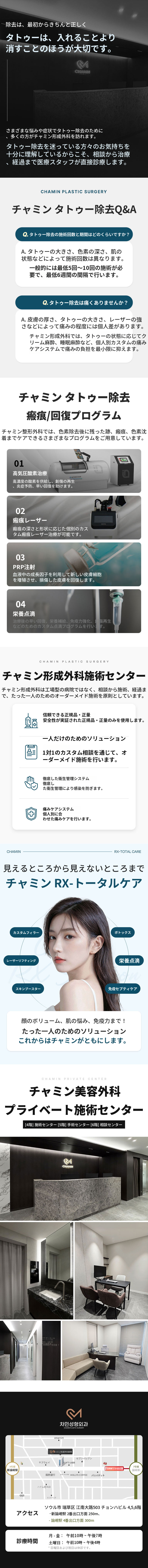 チャミン タトゥー除去