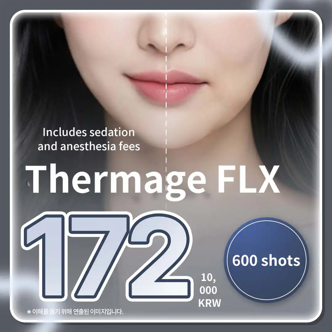 Includes sedation anesthesia - Thermage lifting 600 shots