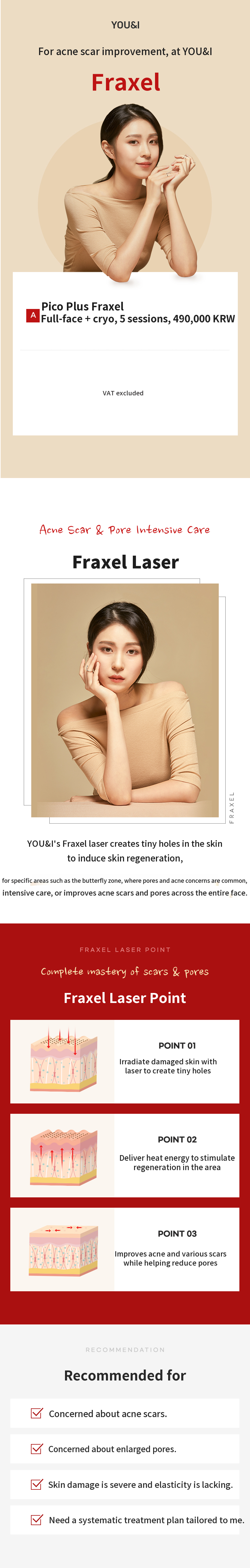 Bucheon) Acne Scar & Pore Fraxel 5-session Event