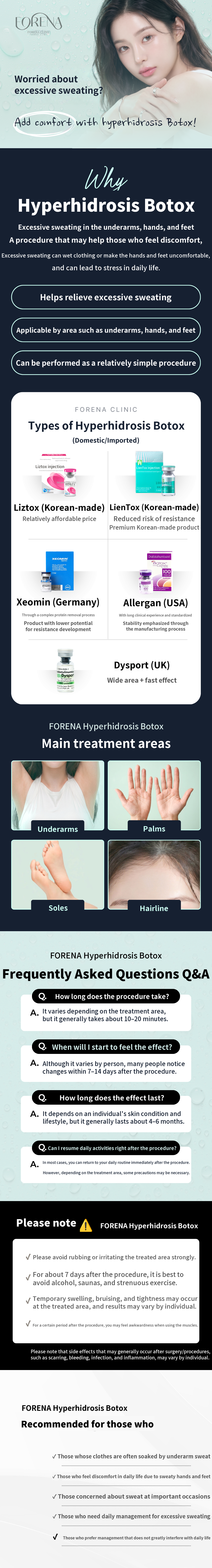 No More Sweating! Hyperhidrosis Botox (Underarms, Hands, Feet, Back)
