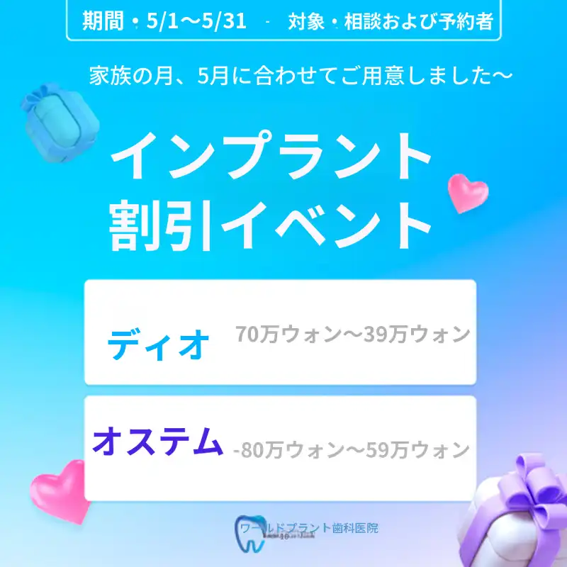 キャッシュダック対象インプラント割引