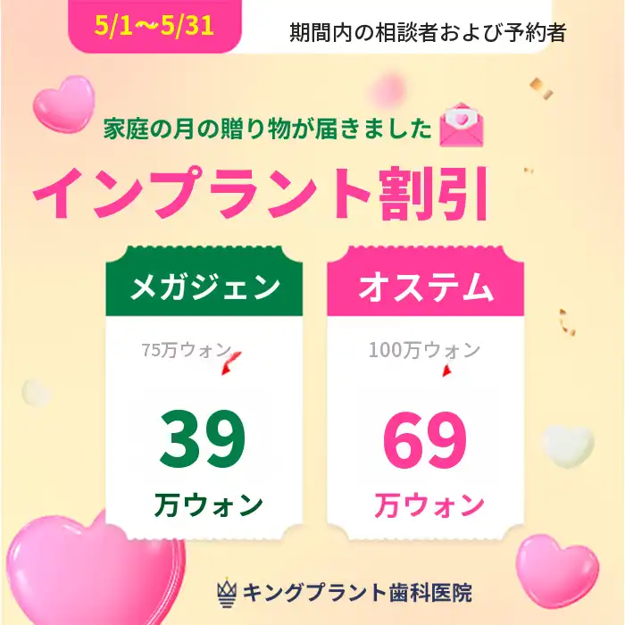 2026年5月 インプラント割引イベント