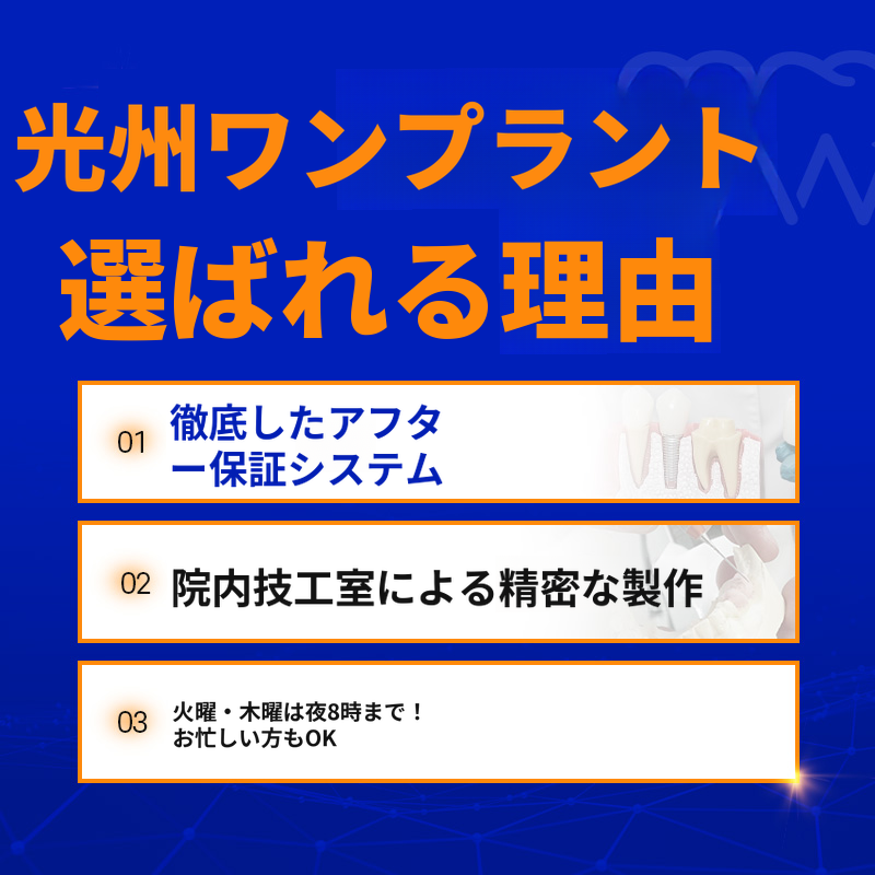 光州 インプラント 59万ウォン → 39万ウォン