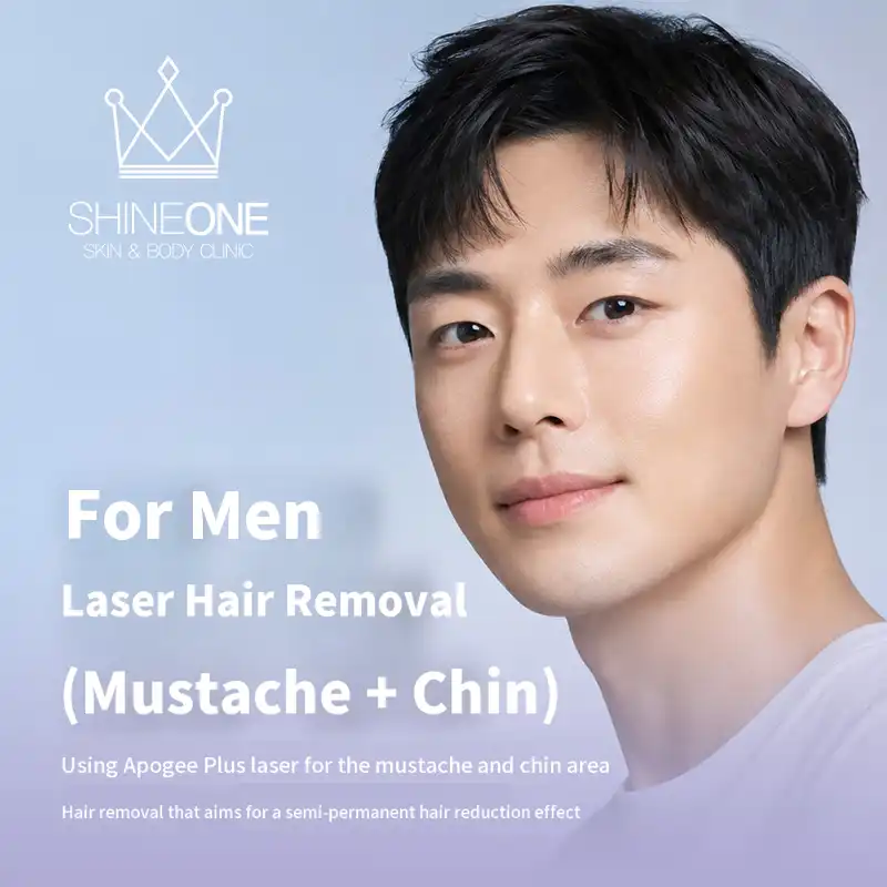 Men's hair removal (mustache + jawline)