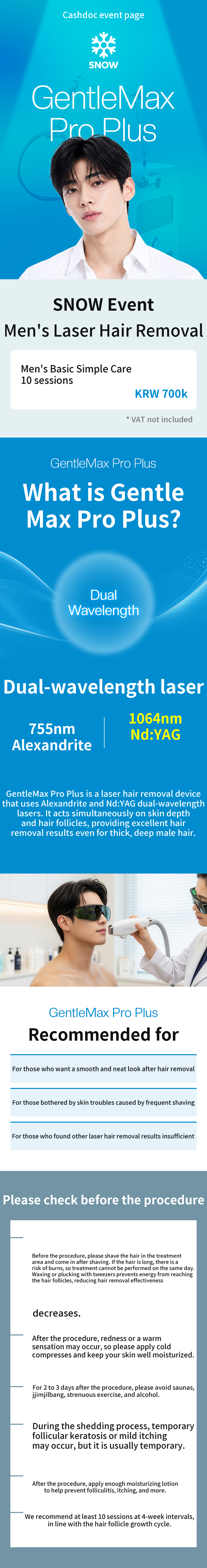 Men's Laser Hair Removal Basic Simple Care