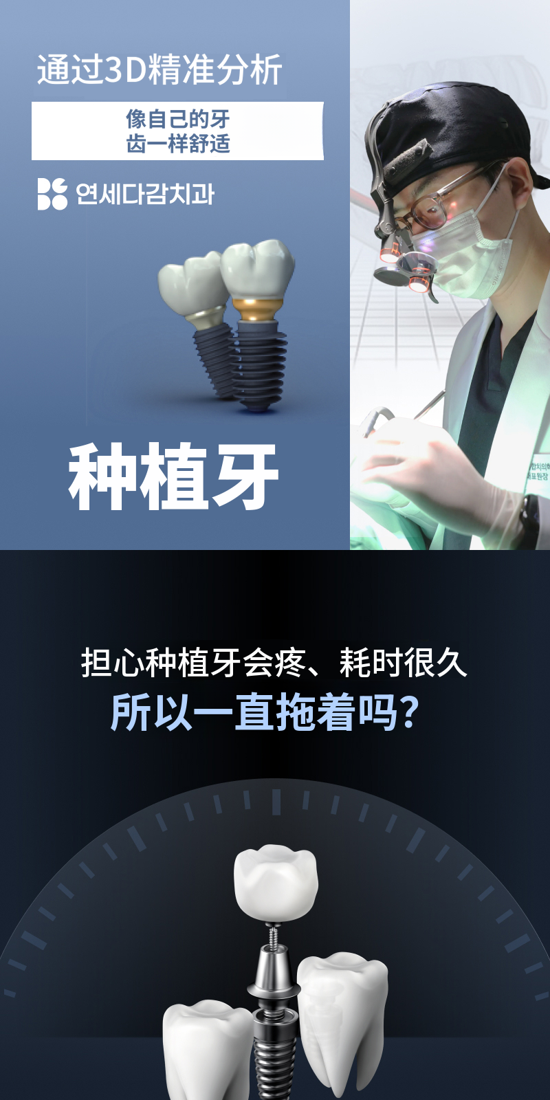 无切口种植牙，奥齿泰 BA