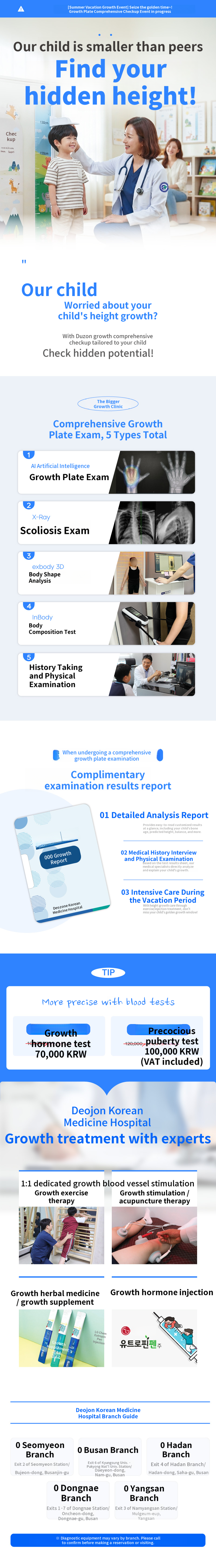 Comprehensive Examination for Height Growth🔺Growth Plate 5 Types (+ Test Report Provided)