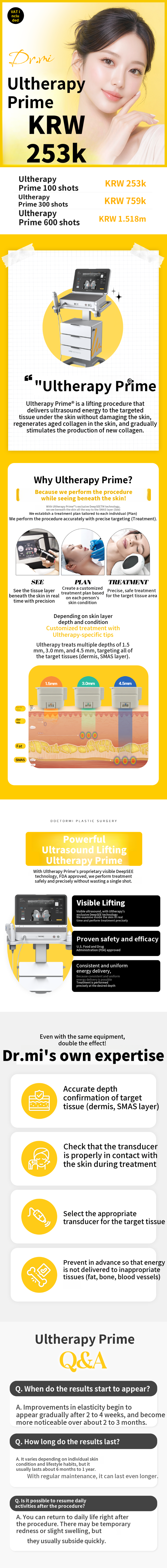 Customized Face Design Ultherapy Prime