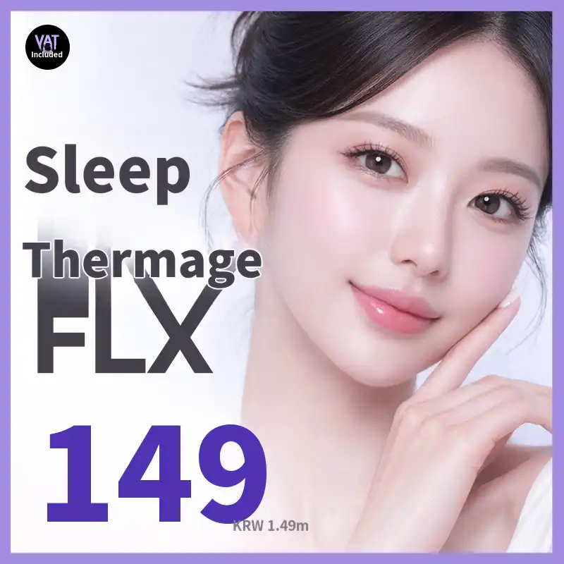 Thermage FLX 600 shots under sedation, with the genuine product opened in front of you for authenticity verification