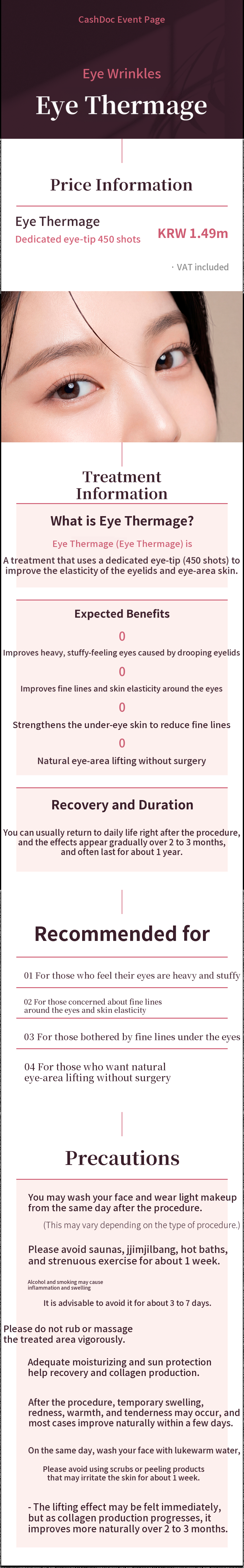 Fine Lines Around the Eyes, Eyelid Lifting, Eye Thermage