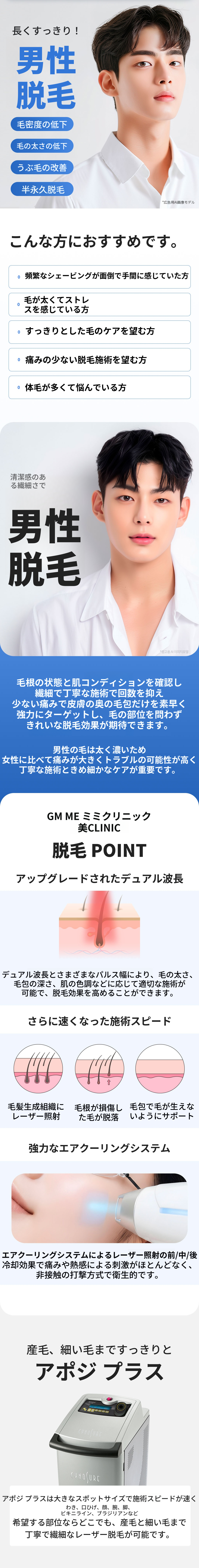 メンズ顔脱毛（鼻下＋あご前面）5回