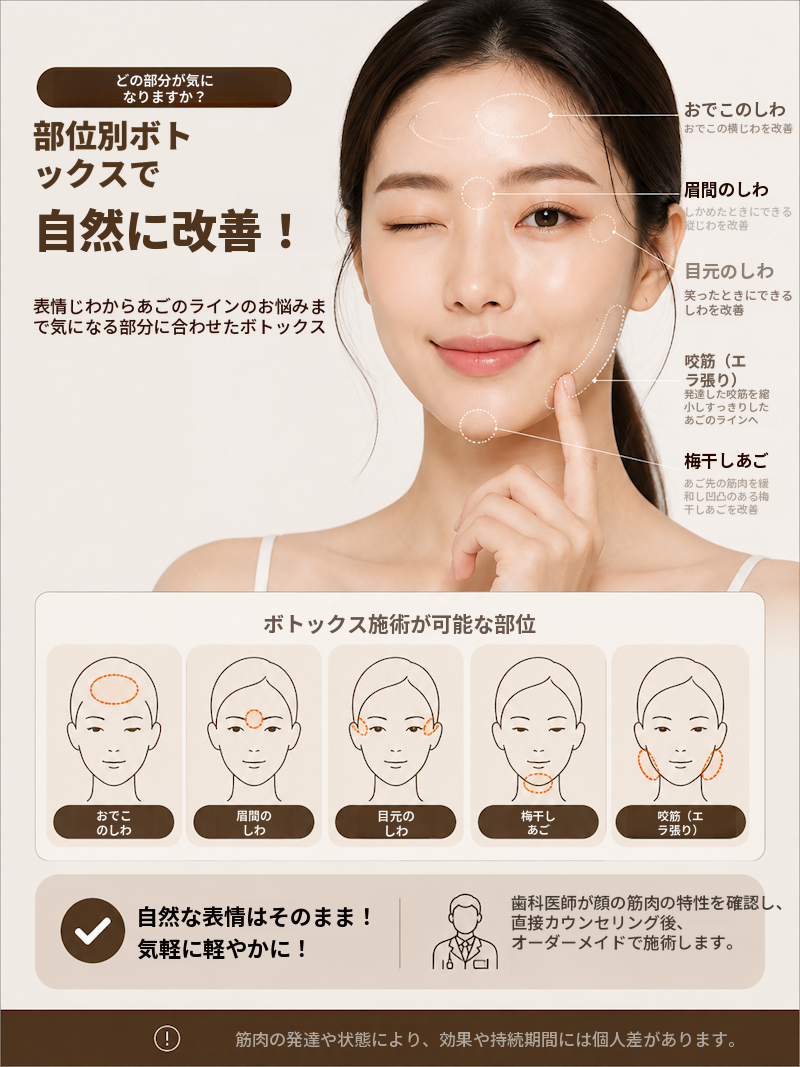 表情じわをボトックスで手軽に