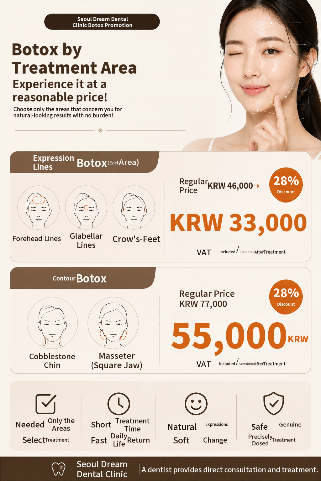 Lighten expression lines with Botox
