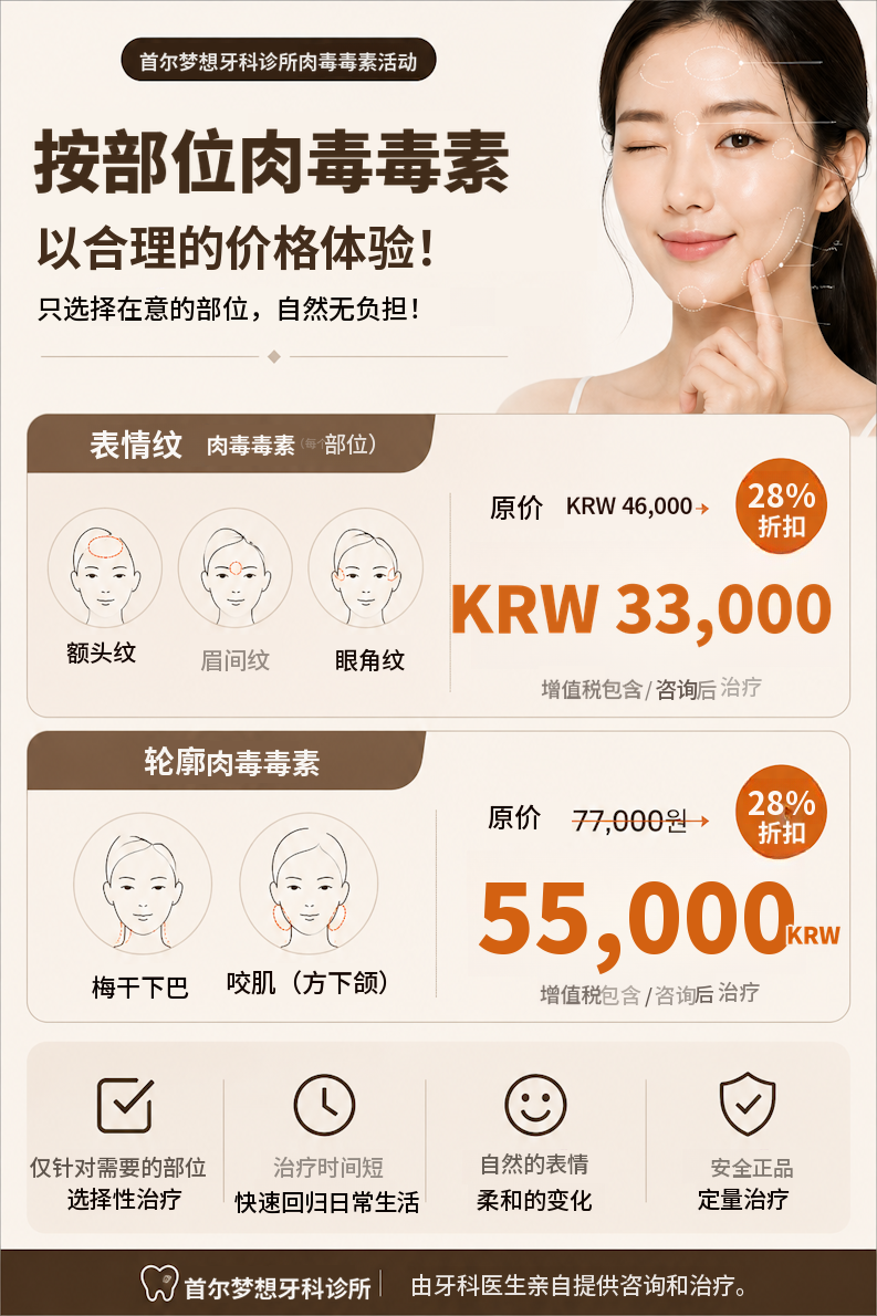 表情纹，轻松注射肉毒素