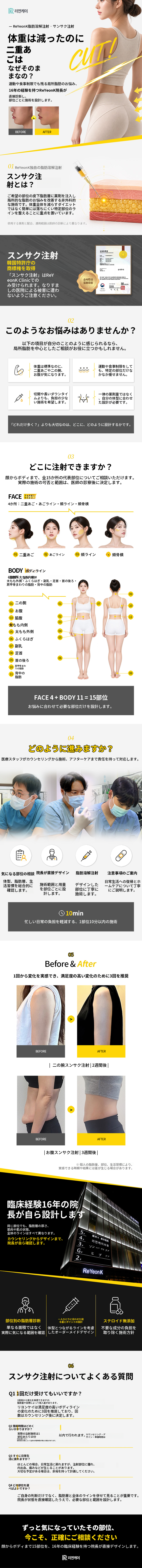 ステロイド不使用の脂肪溶解、二重あご瞬殺注射