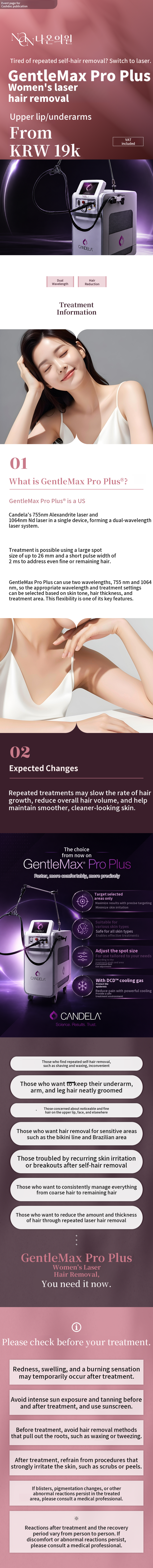 [Yeosu] Naon Clinic GentleMax Pro Plus Women's Laser Hair Removal