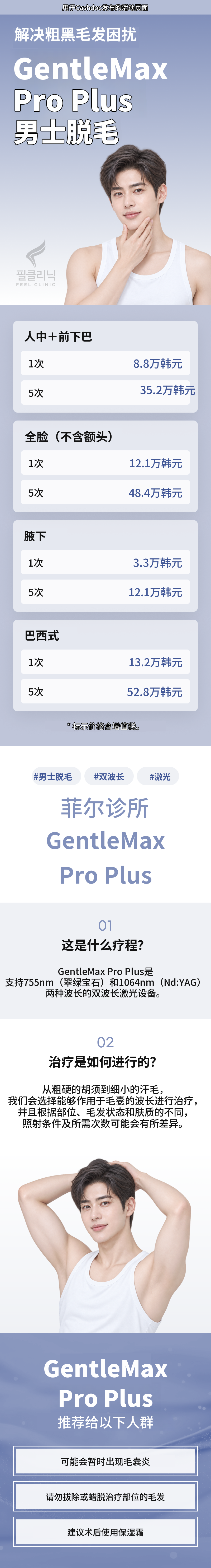 GentleMax Pro Plus男性脱毛