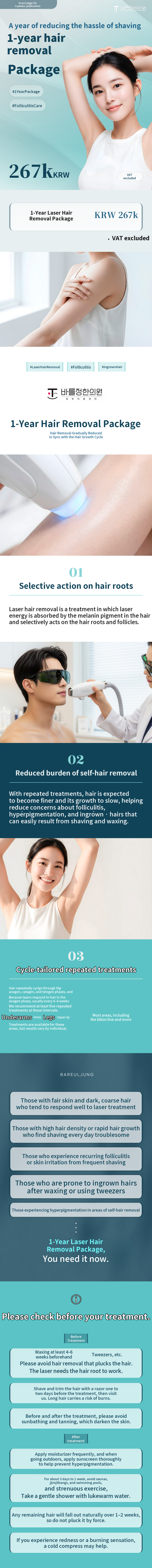 Men's and Women's Hair Removal 1-Year Package