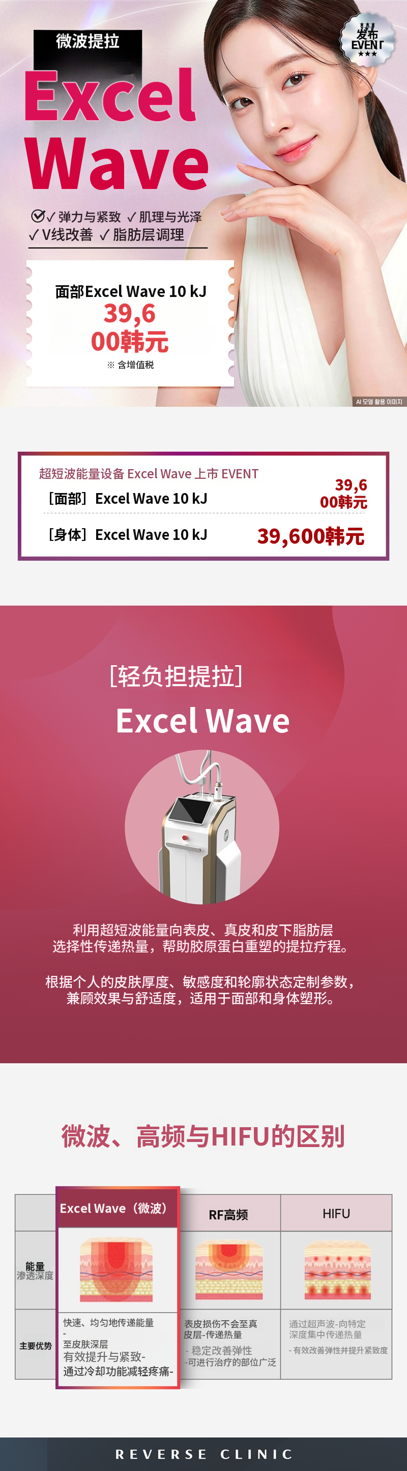 盆唐Excel Wave——面部及身体紧致提升