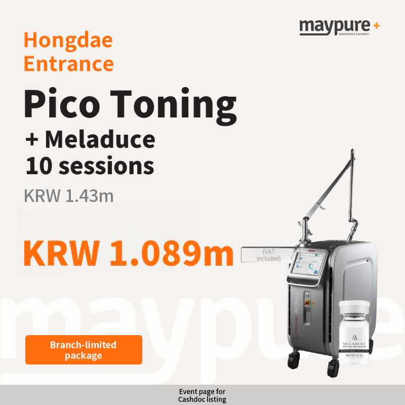 [Hongdae Entrance] Pico Toning + Meladuse 3 cc, 10 sessions