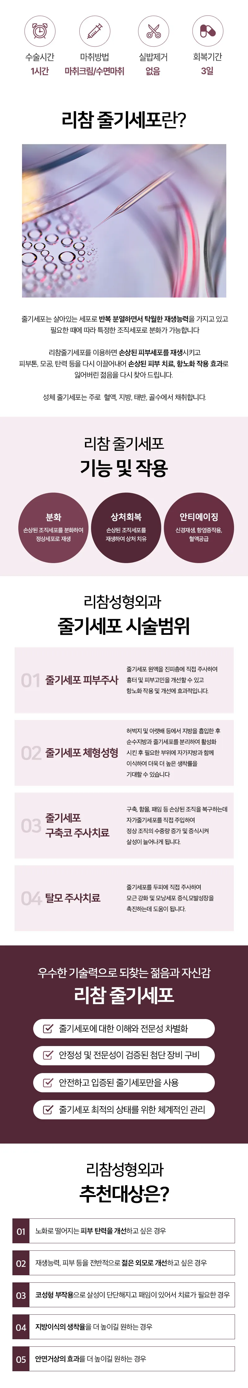 리참성형외과 [캐시닥 단독] 줄기세포 치료 이벤트, 시술 상세 이미지