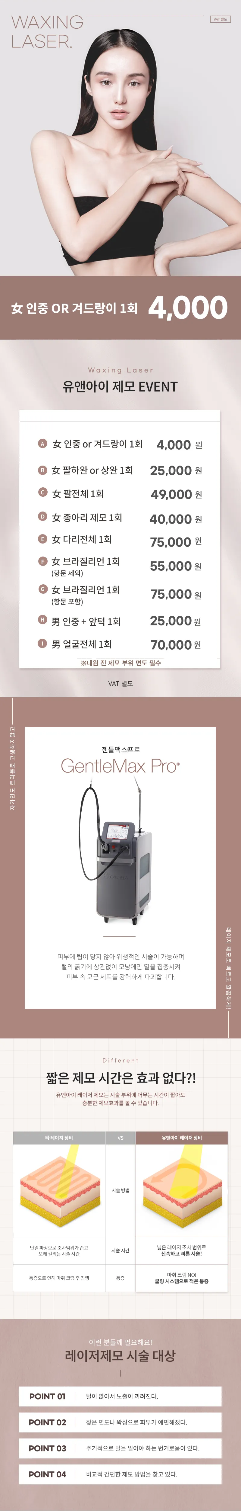 유앤아이의원 안산점 안산) 여성, 남성 깔끔 제모 이벤트, 시술 상세 이미지