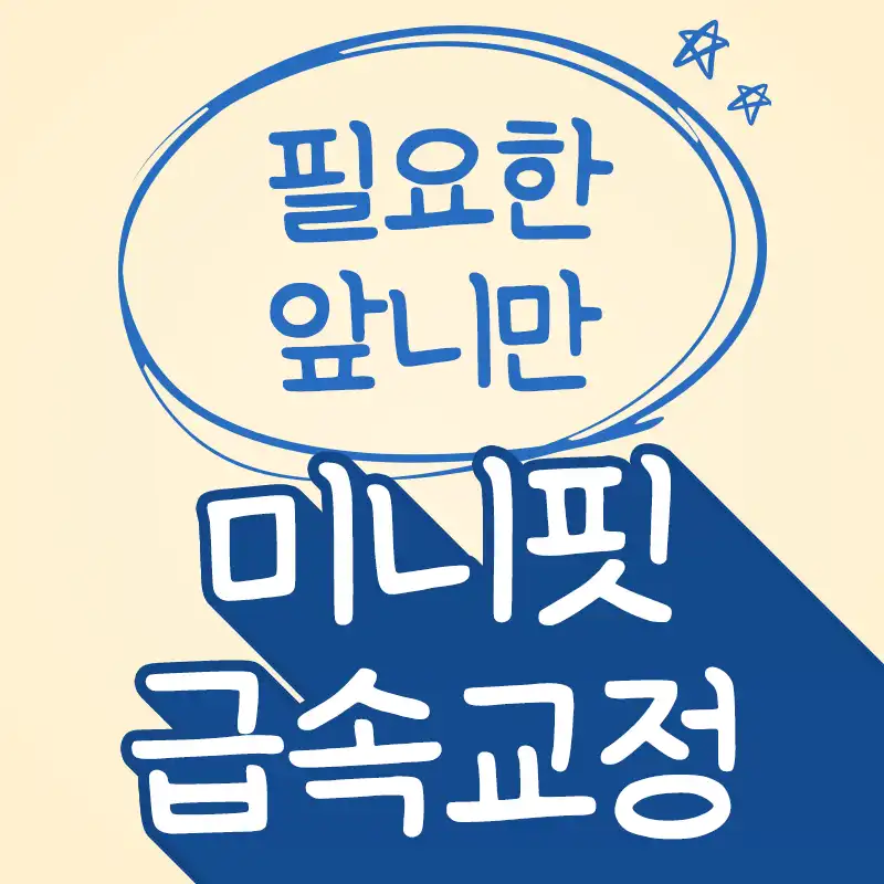 앞니만 간단하게 미니핏 급속교정