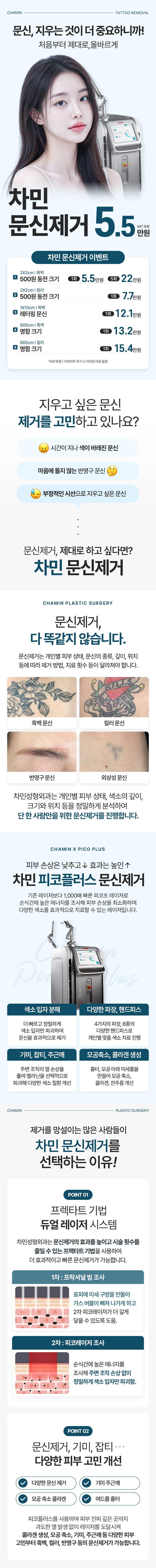 차민성형외과 차민 문신제거 이벤트, 시술 상세 이미지